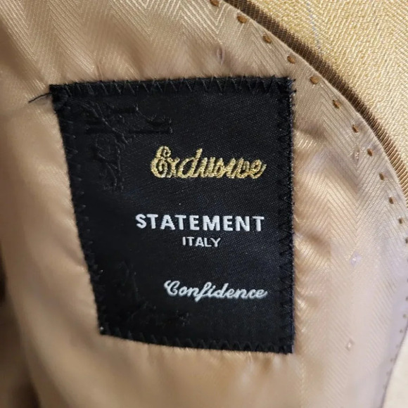 Men's 3pc Suit by Statement Italy (Style - SB2 size 42R/36R) - Picture 8 of 13